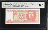 Central America 3 Pesos 2005 P 127 b* Replacement CHE Guevara FZ Superb Gem PMG 67 EPQ
