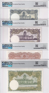 Thailand set 4, 1 5 10 20 BAHT ND 1953-1956 P 74 75 76 77 Gem UNC PMG 65 EPQ