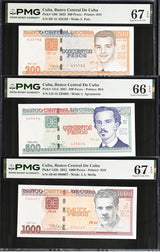 Central America Set 3 UNC 200 500 (1000 Low) 2021 2022 P 130 131 132 PMG 66 67 EPQ