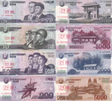 Korea set 8 UNC 5 10 50 200 500 1000 2000 5000 WON SPECIMEN P 58 59 60 62 63 64 65 67 s