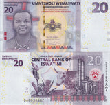 Eswatini 20 Emalangeni Swaziland 2024 2025 P New COW UNC