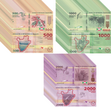 Burundi SET 3 x LOT 20 SETS= 60 UNC 500 1000 2000 Francs 2023 P 50 P 51 P 52