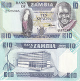 Zambia 10 Kwacha ND 1980/1988 P 26 e UNC