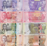 Belize set 4 AU 2 5 10 20 Dollars 2025 P NEW 73 74 75 76 AUnc