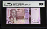 Belize 50 Dollars 2025 P 77 a Gem UNC PMG 66 EPQ