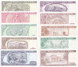 Central America SET 10 AU-UNC 1 3 5 10 20 50 100 -1000 Pesos 2005-2023 P 116 - 129-130-132