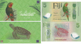 Fiji 5 Dollars 2026 2025 P NEW Polymer IN Folder UNC