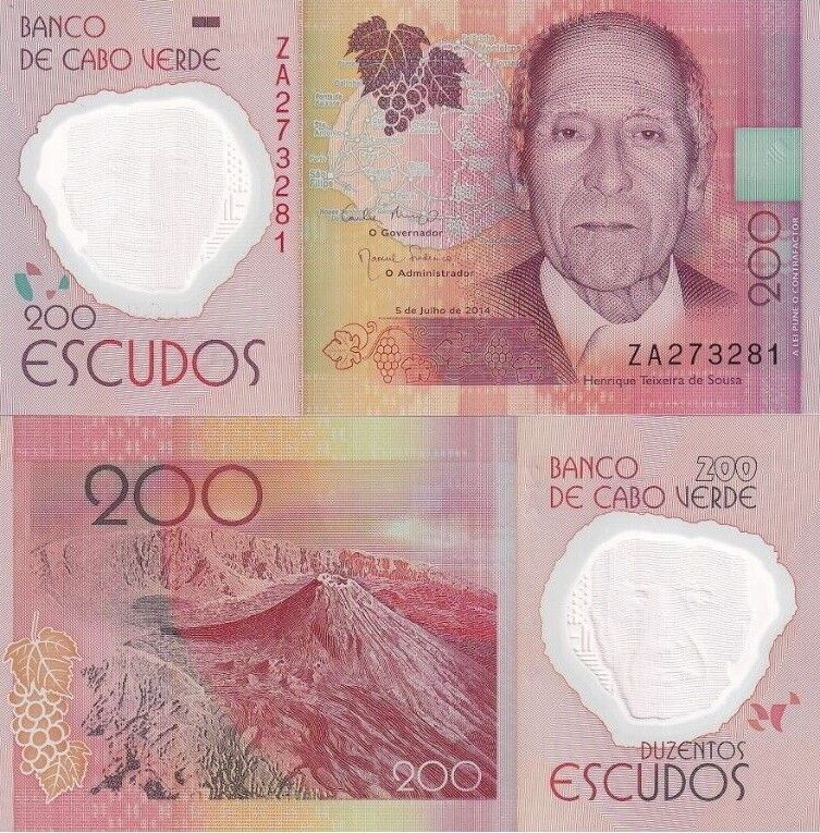 Cape Verde Set 2 PCS 200 500 Escudos 2014 P 71 P 72 UNC