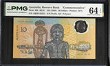 Australia 10 Dollars ND 1988 P 49 b Commemorative Choice UNC PMG 64 EPQ