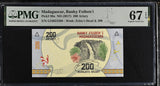 Madagascar 200 Ariary ND 2017 P 98 a Superb Gem UNC PMG 67 EPQ