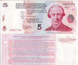 Argentina 5 Pesos 2006 Emergency Note LECOP P NL UNC