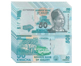Malawi 50 Kwacha 2012 P 58 a "AA" PREFIX UNC LOT 5 PCS