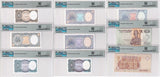 Egypt Set 9; 5 10 50 1 Piastres Pound P 71 185-191 Superb Gem UNC PMG 65-68 EPQ