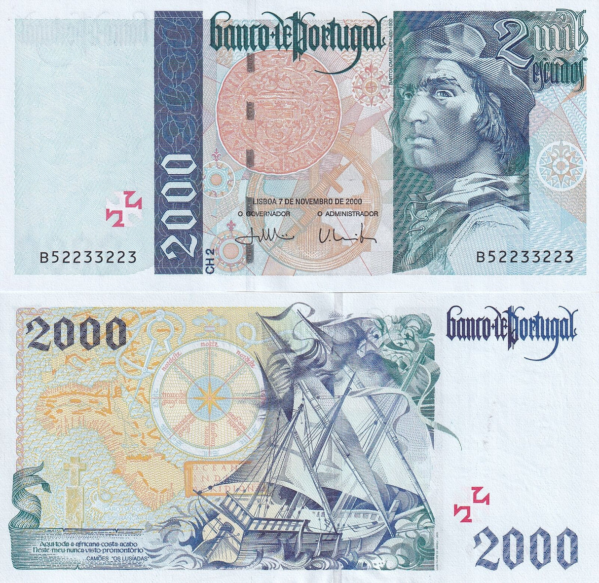 Portugal 2000 Escudos 2000 P 189 d UNC
