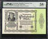 Germany 50000 Mark 1922 P 79 Choice UNC PMG 58 EPQ
