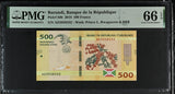 Burundi 500 Francs 2018 P 50 b Gem UNC PMG 66 EPQ