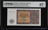 Germany 10 Deutsche Mark 1955 P 18 a Superb Gem UNC PMG 67 EPQ