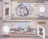UAE United Arab Emirates 1000 Dirhams 2024 / 2025 Polymer P 43 UNC