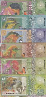 Indian Ocean set 6, 13 14 15 16 17 18 Dollars 2018 Fantasy