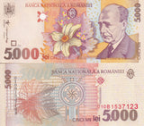 Romania 5000 Lei 1998 P 107 UNC