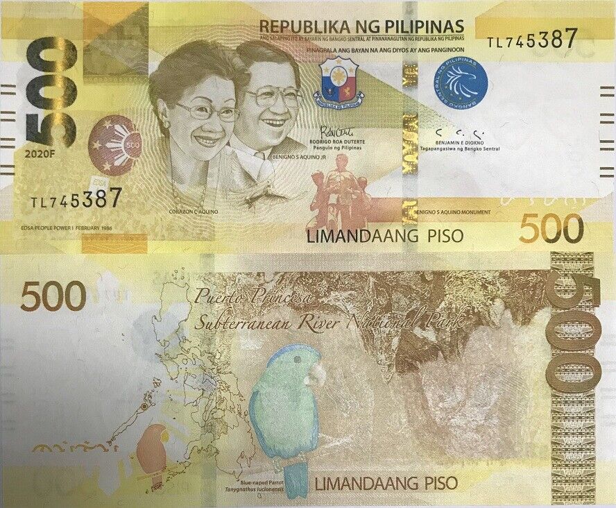 Philippines 500 Pesos 2020F P 227 with Blind Mark AUnc