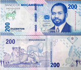 Mozambique 200 Meticais 2024 P 158 LION Family UNC