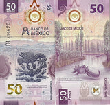 Mexico 50 Pesos 2023 P 133 Random Sign UNC