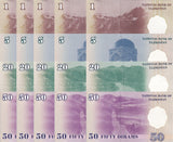 Tajikistan SET 4 x LOT 5 = 20 UNC 1 5 20 50 Diram 1999 P 10 11 12 13