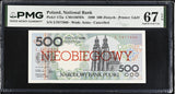 Poland 500 Zlotych 1990 P 172 a Cancelled Superb Gem UNC PMG 67 EPQ