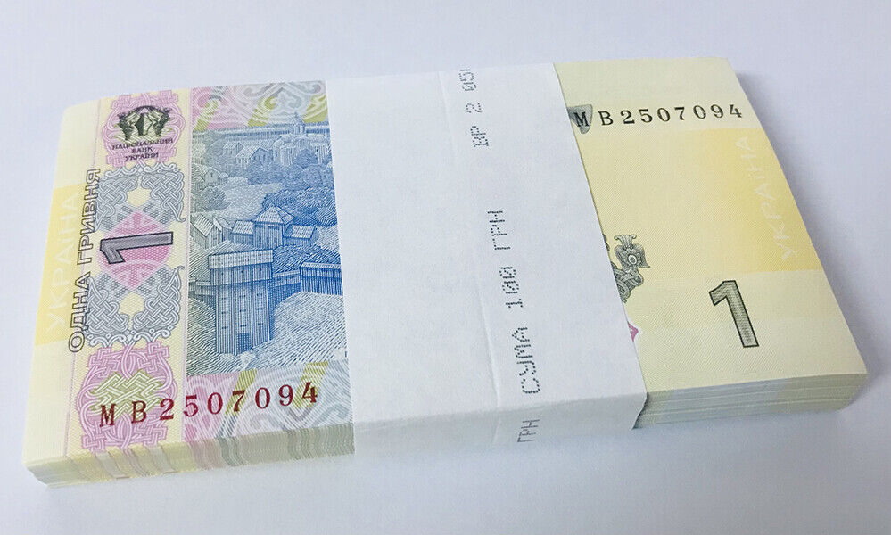 Ukraine 1 Hrivna 2011 P 116Ab UNC LOT 100 PCS 1 BUNDLE