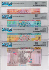 Samoa SET 4, 5 10 20 60 Tala 2024 P 50 51 52 53 a Superb Gem UNC PMG 66 68 EPQ