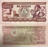 Mozambique 1000 Meticais 1989 P 132 c UNC Mining, rice planting