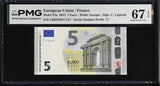 Euro 5 Euro 2013 France P 27 u Superb Gem UNC PMG 67 EPQ