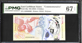 East Caribbean States 2 Dollars ND 2023 P 60 a 888806 Superb Gem UNC PMG 67 EPQ