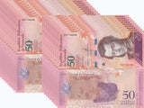 Venezuela 50 Bolivares 2018 P 105 UNC LOT 20 PCS 1/5 BUNDLE
