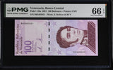 Venezuela 100 Bolivares 2021 P 119 a Gem UNC PMG 66 EPQ , Graded NOTE