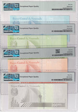 Venezuela Set 4; 10000-50000 200k Bolivares 2020 P 112 Gem UNC PMG 65 66 67 EPQ