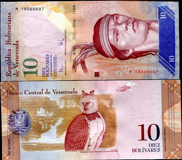 Venezuela 10 Bolivares 2009 P 90 b UNC