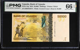 Uganda 50000 Shillings 2024 P 54 g Gem UNC PMG 66 EPQ