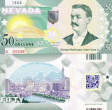 USA United State 50 Dollars 2022 POLYMER 36th Nevada