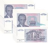 Yugoslavia 100 Dinara 1994 P 139 AUnc LOT 20 PCS