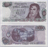 Argentina 10 Pesos ND 1976 P 300 UNC