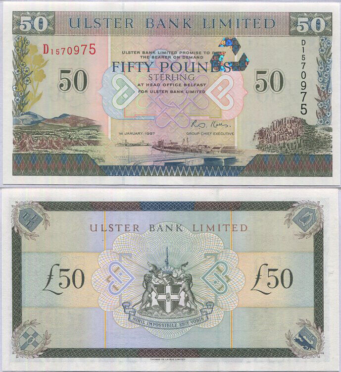Northern Ireland 50 Pounds 1997 P 338 UNC