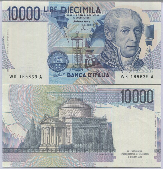 Italy 10000 Lire 1984 P 112 112d FAZIO & AMICI UNC