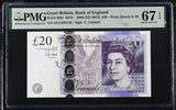 Great Britain 20 Pounds 2006 P 392 c QEII Superb Gem UNC PMG 67 EPQ
