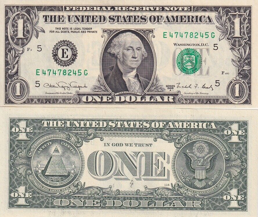 United States 1 Dollars USA 1988A P 480 b "E" Richmond VA UNC