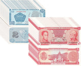 Venezuela Set 2 X LOT 10 =20 UNC 2 5 Bolívar 1989 P 69 P 70, Pantheon, Caracas