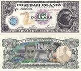 Chatham Islands 10 Dollars 2001B Fantasy AUnc