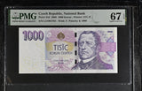 Czech Republic 1000 Korun 2008 P 25 d Superb Gem UNC PMG 67 EPQ