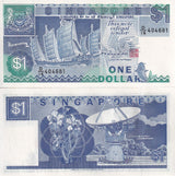 Singapore 1 Dollar 1987 P 18 b UNC